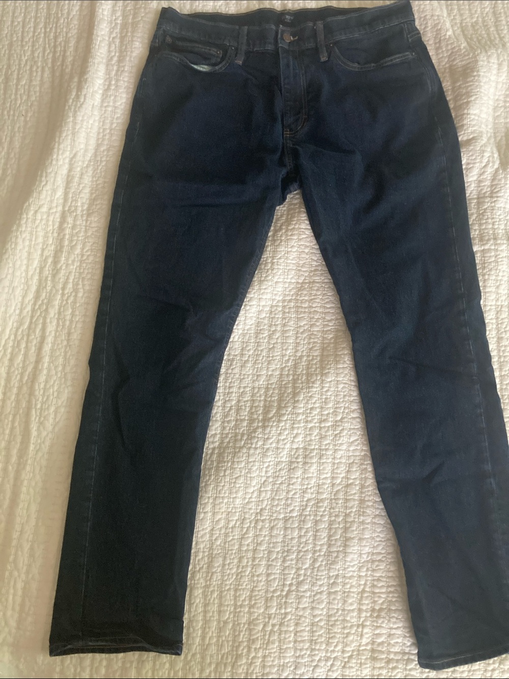 J. Crew Men's Athletic Slim Straight Dark Blue Jeans